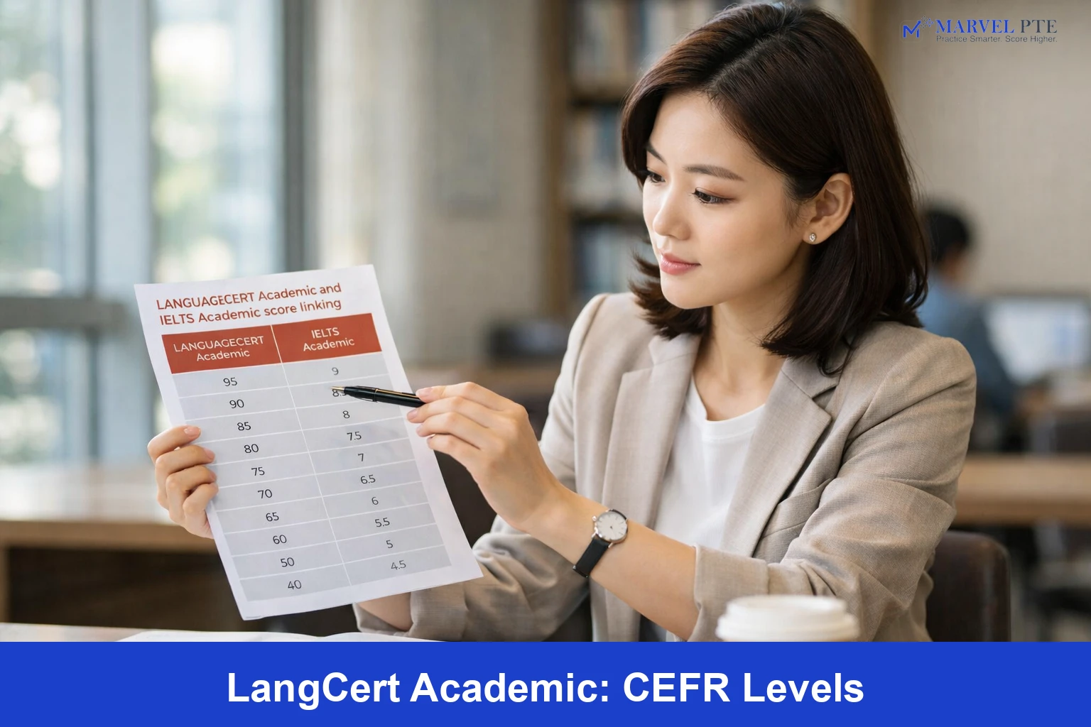LanguageCert CEFR score alignment chart